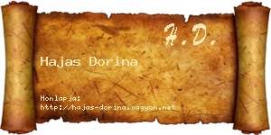 Hajas Dorina névjegykártya